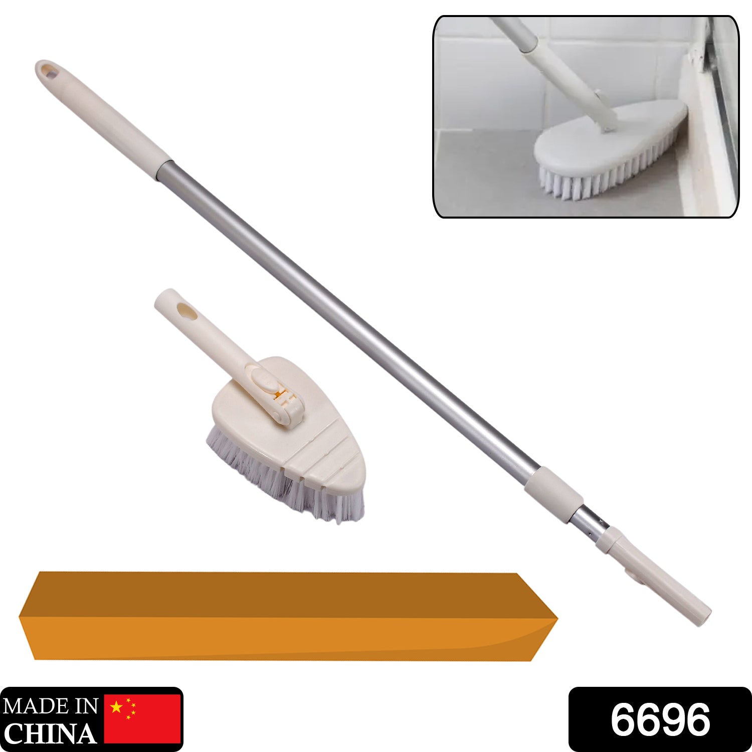 6696 Housekeeping Multi-Functional Hard Bathroom Floor Triangle Tile & Floor Cleaning Brush Long DeoDap 6696 Housekeeping Multi-Functional Hard Bathroom Floor Triangle Tile & Floor Cleaning Brush Long DeoDap